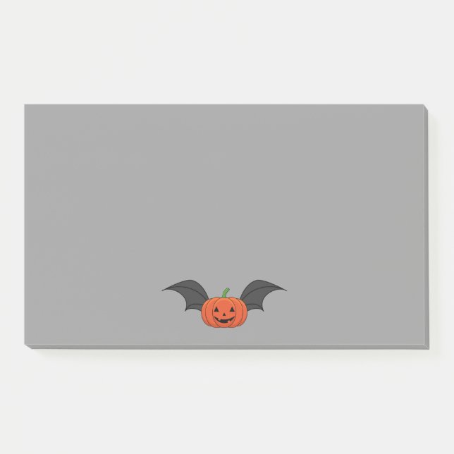 Halloween Pumpkin Bat Post-it Notes (Front)