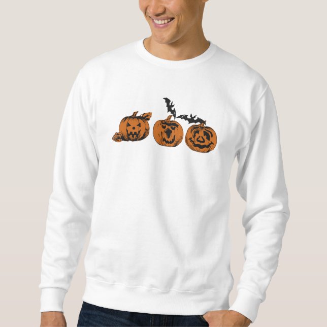 Halloween/pumpkin/bat   sweatshirt (Front)