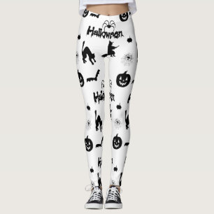 Halloween pumpkin bat witch spider Leggings