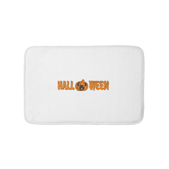 Halloween Pumpkin                         Bath Mat (Front)