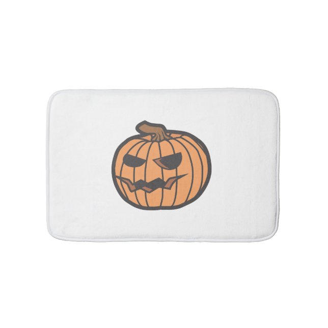 Halloween pumpkin                              bath mat (Front)