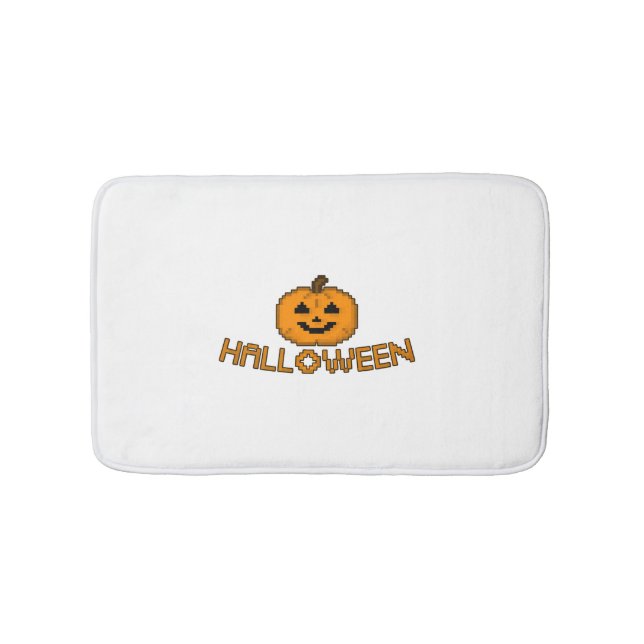 Halloween pumpkin          bath mat (Front)