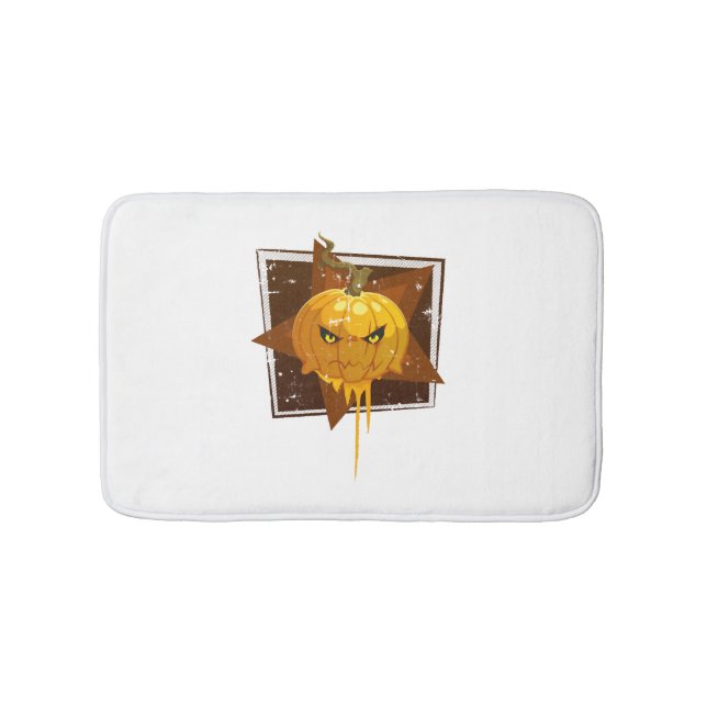 Halloween pumpkin                                  bath mat (Front)