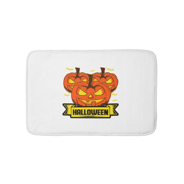 Halloween Pumpkin                            Bath Mat (Front)