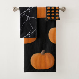 Halloween Pumpkin Bath Towel Set