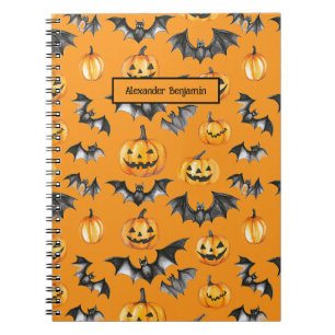 Halloween Pumpkin Bats Notebook