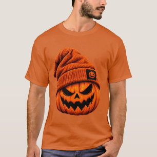 Halloween Pumpkin Beanie – Cute Spooky T-Shirt