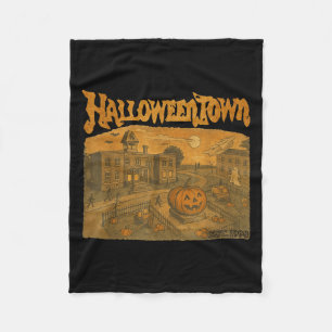 Halloween Pumpkin Boo Ghost Tee Funny Vintage Hall Fleece Blanket