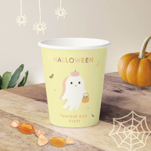 Halloween Pumpkin Boo Party Paper Cups