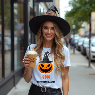 Halloween Pumpkin “BOO!” – Personalised Name T-Shirt