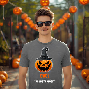 Halloween Pumpkin “BOO!” – Personalised Name T-Shirt