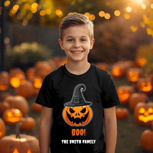 Halloween Pumpkin “BOO!” – Personalised Name T-Shirt
