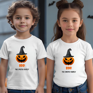 Halloween Pumpkin “BOO!” – Personalised Name Toddler T-Shirt
