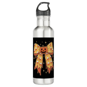 Halloween Pumpkin Bow Candy Corn 710 Ml Water Bottle