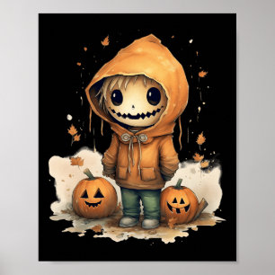 Halloween Pumpkin Boy Halloween Kids Toddler Boy Poster