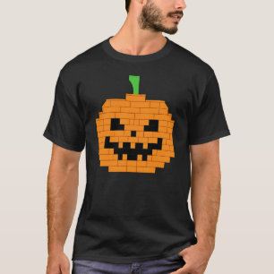 Halloween Pumpkin built from blocks T-Shirt