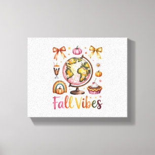 Halloween Pumpkin Camping Trip Canvas Print