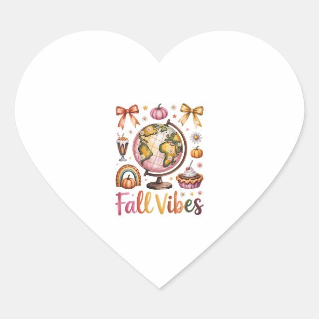 Halloween Pumpkin Camping Trip Heart Sticker (Front)