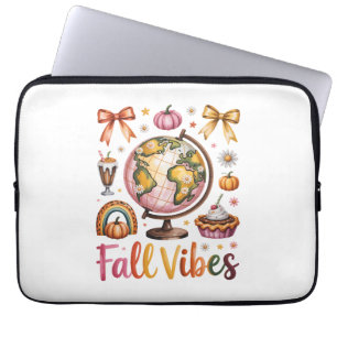Halloween Pumpkin Camping Trip Laptop Sleeve