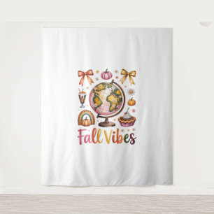 Halloween Pumpkin Camping Trip Tapestry