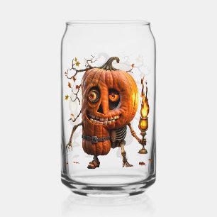 Halloween Pumpkin Can Glass