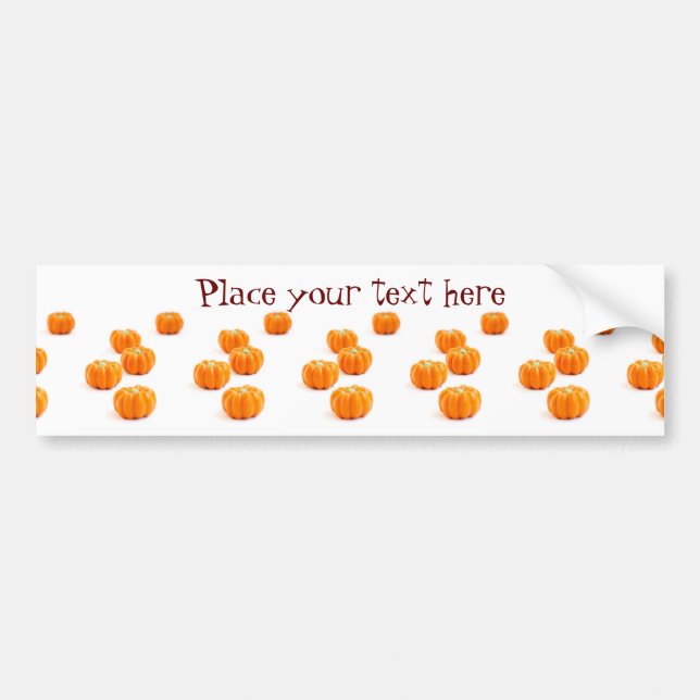 Halloween pumpkin candy bumper sticker (Front)
