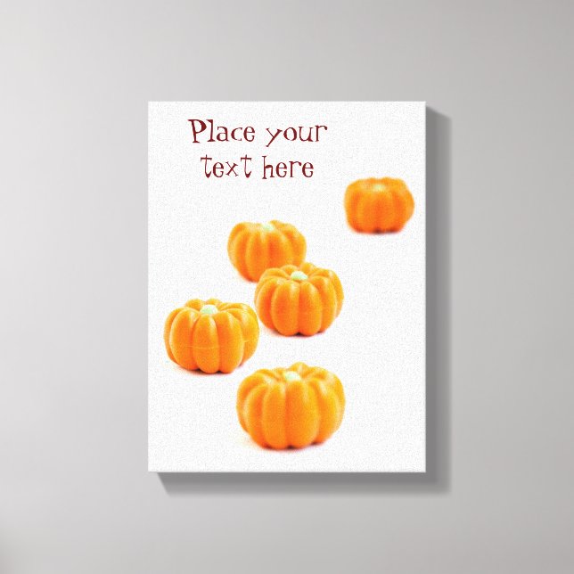 Halloween pumpkin candy canvas print (Front)