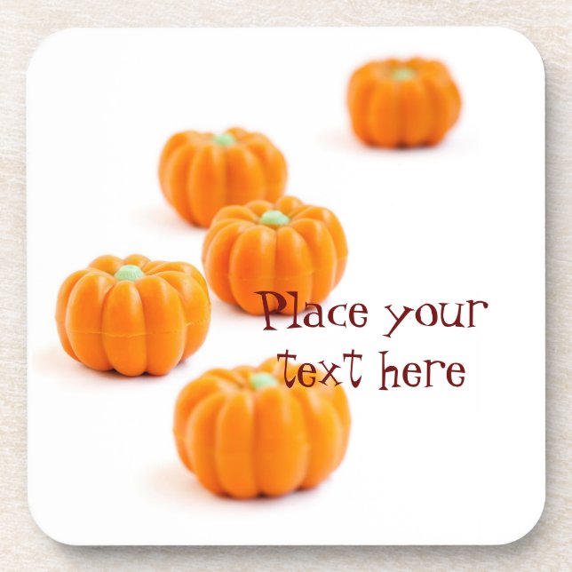 Halloween pumpkin candy coaster (Front)