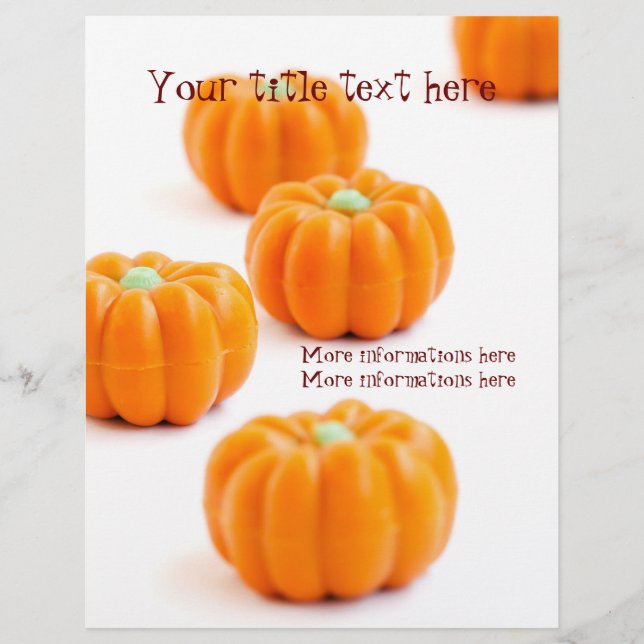 Halloween pumpkin candy flyer (Front)