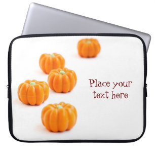 Halloween pumpkin candy laptop sleeve