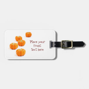 Halloween pumpkin candy luggage tag