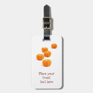 Halloween pumpkin candy luggage tag