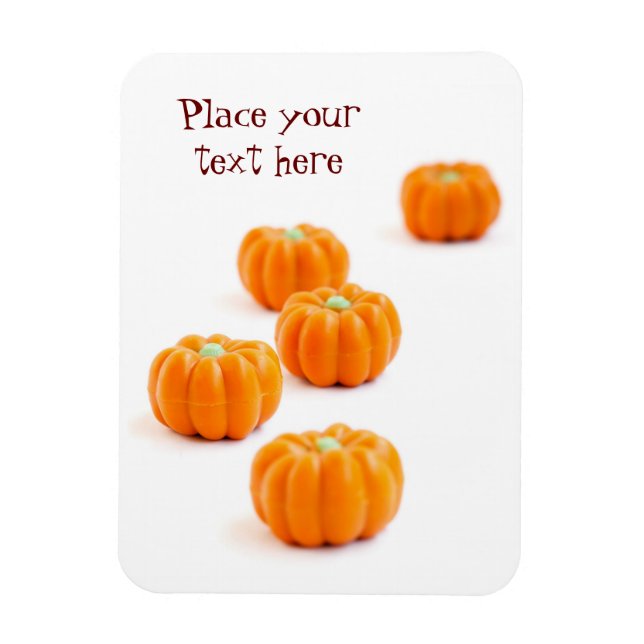 Halloween pumpkin candy magnet (Vertical)