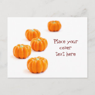 Halloween pumpkin candy postcard