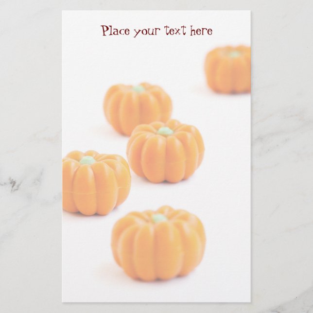 Halloween pumpkin candy stationery (Front)