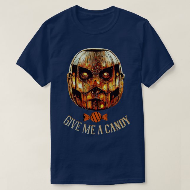 Halloween pumpkin candy T-Shirt (Design Front)