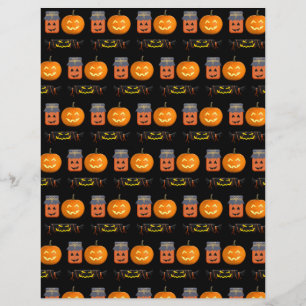 Halloween Pumpkin Candy Treats Craft Paper