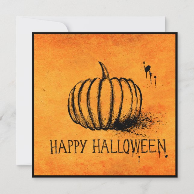 Halloween pumpkin card (Front)