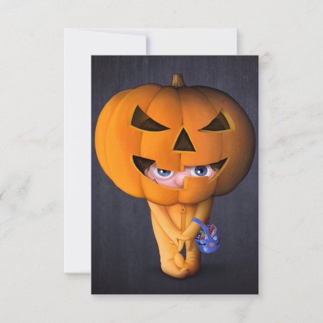 Halloween pumpkin card (Front)