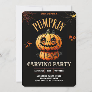 Halloween Pumpkin Carving Invitation 