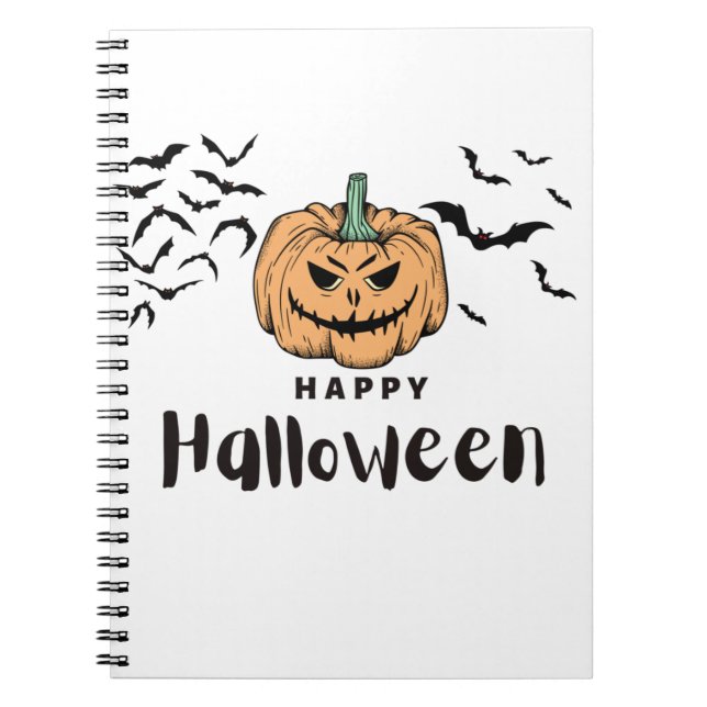 Halloween Pumpkin carving Party Fall Funny Notebook (Front)