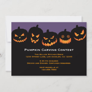 Halloween Pumpkin Carving Party Invitation