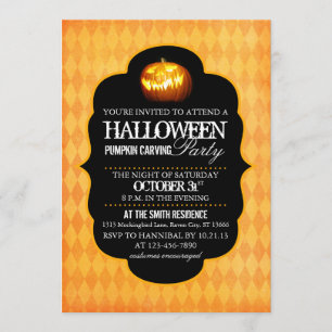 Halloween Pumpkin Carving Party Invitation