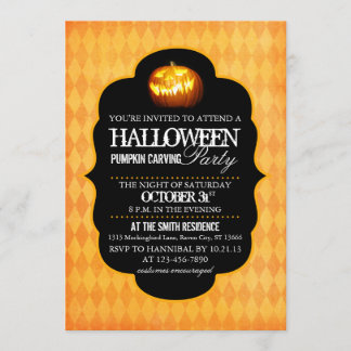 Halloween Pumpkin Carving Party Invitation