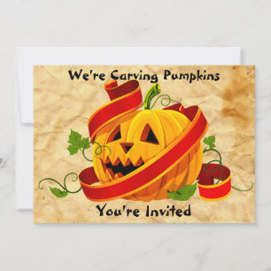 Halloween Pumpkin Carving Party Invitation