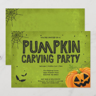 Halloween Pumpkin Carving Party Invitation