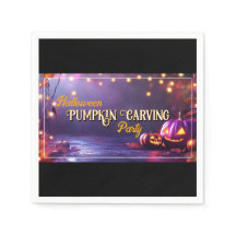 Halloween Pumpkin Carving Party Napkins