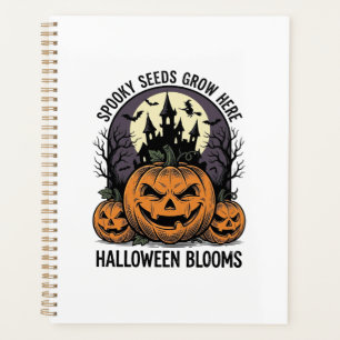 Halloween Pumpkin Castle Vintage Spooky Shirt_1 Planner