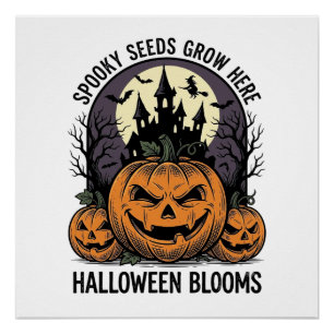 Halloween Pumpkin Castle Vintage Spooky Shirt_1 Poster