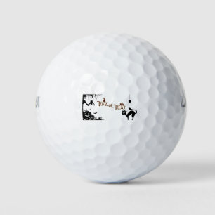 Halloween Pumpkin Cat Happy Halloween Ghost Party. Golf Balls